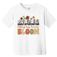 Retro Wildflower Early Intervention Helping Tiny Human Bloom Toddler T-Shirt