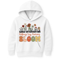 Retro Wildflower Early Intervention Helping Tiny Human Bloom Kids Hoodie