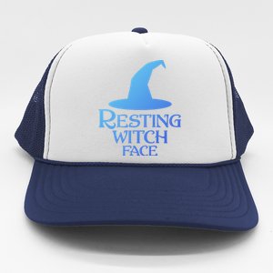 Resting Witch Face Silly Halloween Gift Trucker Hat