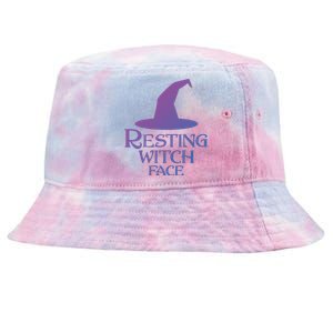 Resting Witch Face Silly Halloween Gift Tie-Dyed Bucket Hat