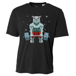 Rhino Weightlifting Fitness Gym For A Rhino Lover Premium Cooling Performance Crew T-Shirt