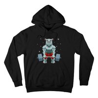 Rhino Weightlifting Fitness Gym For A Rhino Lover Premium Hoodie