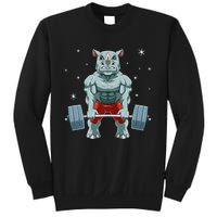 Rhino Weightlifting Fitness Gym For A Rhino Lover Premium Sweatshirt