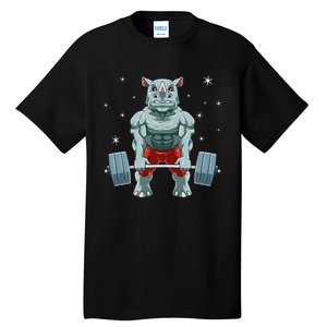 Rhino Weightlifting Fitness Gym For A Rhino Lover Premium Tall T-Shirt