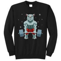 Rhino Weightlifting Fitness Gym For A Rhino Lover Premium Tall Sweatshirt