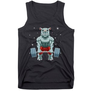 Rhino Weightlifting Fitness Gym For A Rhino Lover Premium Tank Top