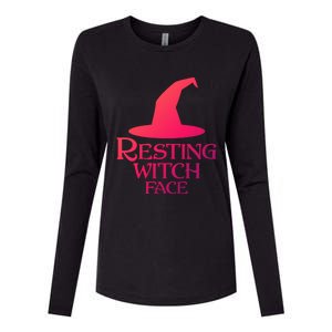 Resting Witch Face Silly Halloween Gift Womens Cotton Relaxed Long Sleeve T-Shirt