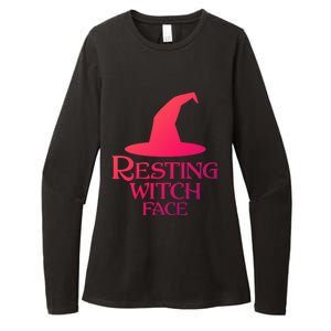 Resting Witch Face Silly Halloween Gift Womens CVC Long Sleeve Shirt