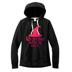 Resting Witch Face Silly Halloween Gift Women's Fleece Hoodie