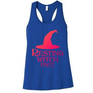 Resting Witch Face Silly Halloween Gift Women's Racerback Tank