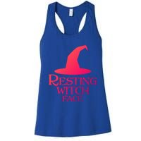 Resting Witch Face Silly Halloween Gift Women's Racerback Tank