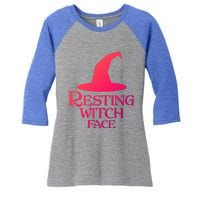 Resting Witch Face Silly Halloween Gift Women's Tri-Blend 3/4-Sleeve Raglan Shirt