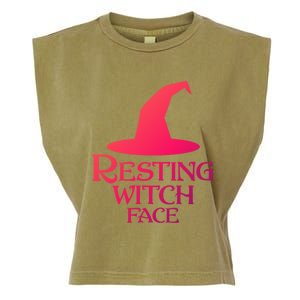 Resting Witch Face Silly Halloween Gift Garment-Dyed Women's Muscle Tee