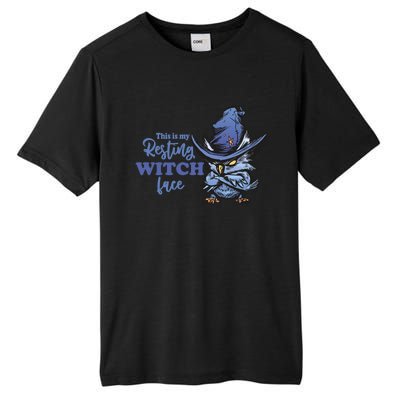 Resting Witch Face Funny Halloween Owl And Witch Hat Gift Tall Fusion ChromaSoft Performance T-Shirt