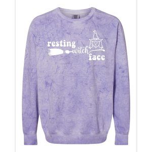 Resting Witch Face Funny Halloween Colorblast Crewneck Sweatshirt