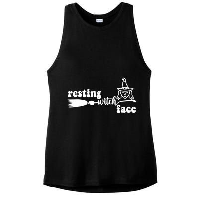 Resting Witch Face Funny Halloween Ladies PosiCharge Tri-Blend Wicking Tank