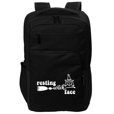 Resting Witch Face Funny Halloween Impact Tech Backpack
