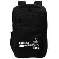 Resting Witch Face Funny Halloween Impact Tech Backpack
