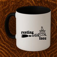 Resting Witch Face Funny Halloween Mug
