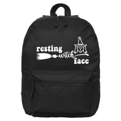 Resting Witch Face Funny Halloween 16 in Basic Backpack