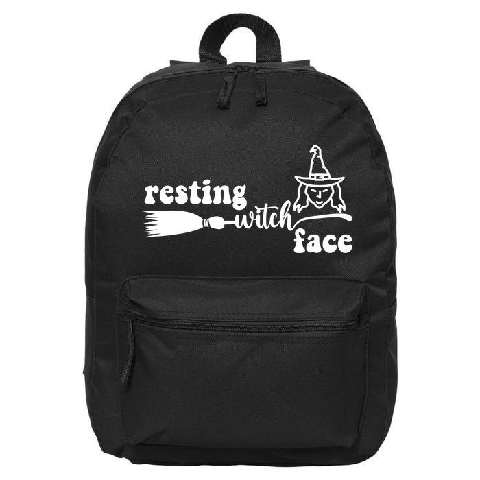 Resting Witch Face Funny Halloween 16 in Basic Backpack