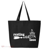 Resting Witch Face Funny Halloween 25L Jumbo Tote