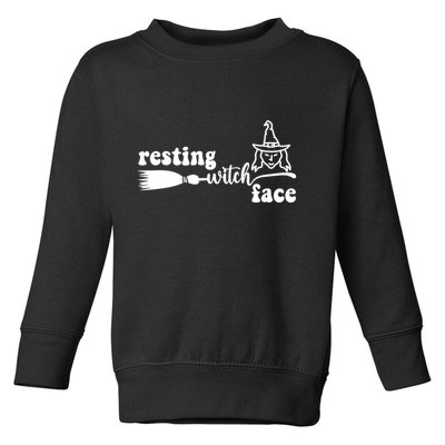Resting Witch Face Funny Halloween Toddler Sweatshirt
