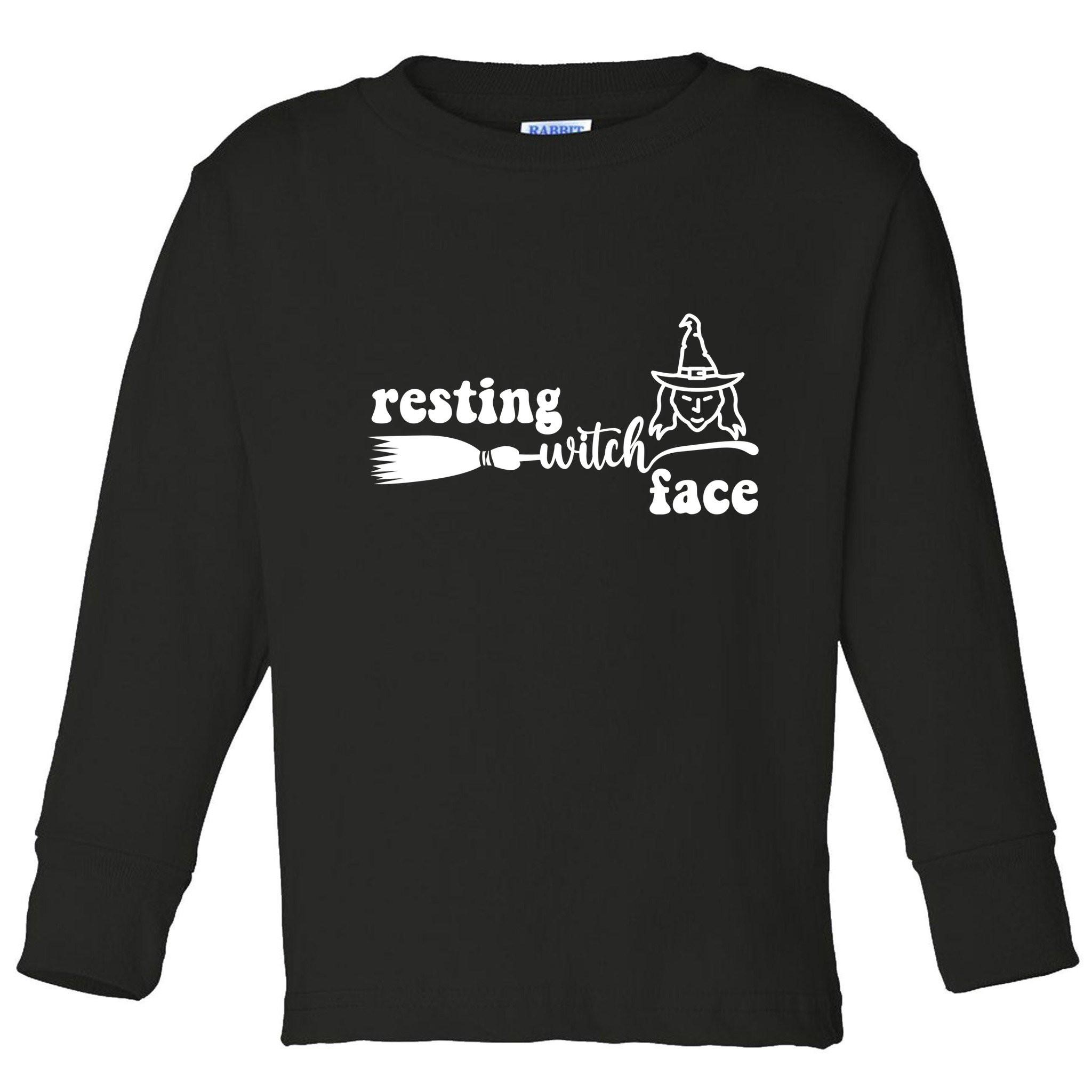 Resting Witch Face Funny Halloween Toddler Long Sleeve Shirt