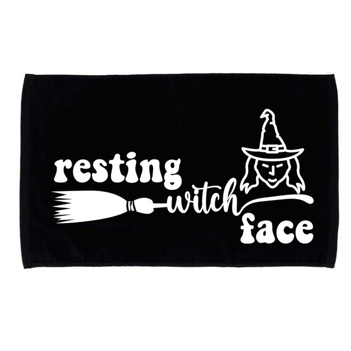 Resting Witch Face Funny Halloween Microfiber Hand Towel