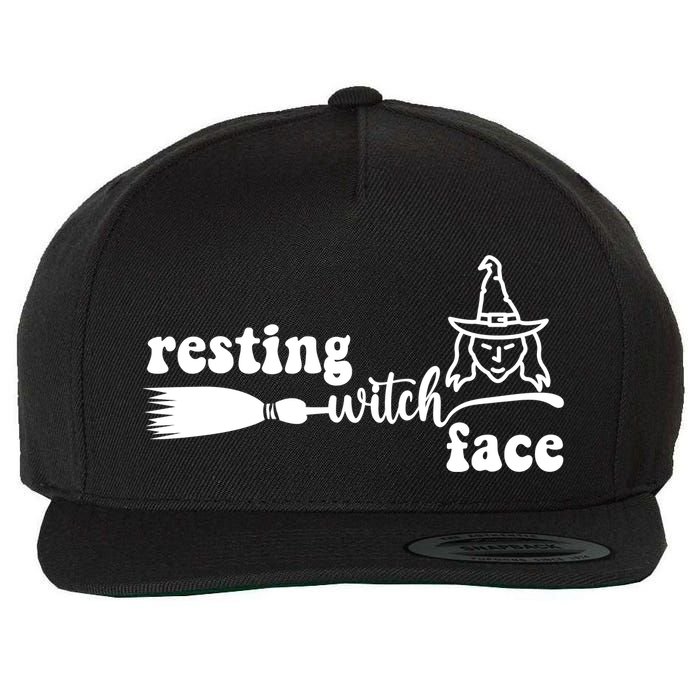 Resting Witch Face Funny Halloween Wool Snapback Cap