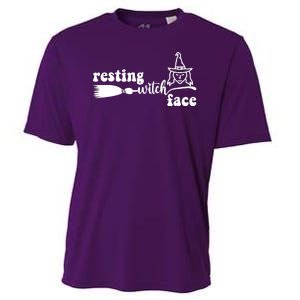 Resting Witch Face Funny Halloween Cooling Performance Crew T-Shirt