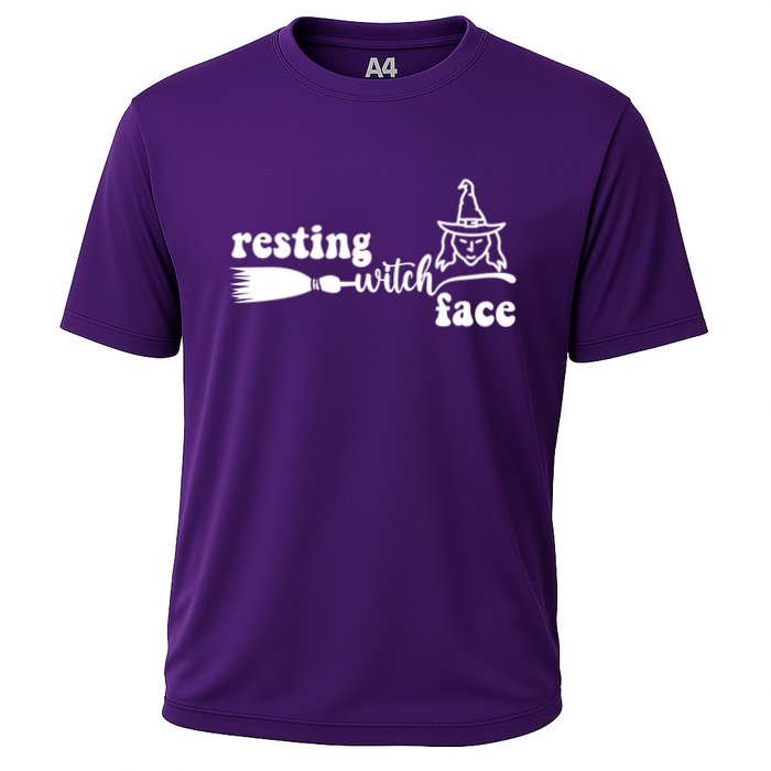 Resting Witch Face Funny Halloween Cooling Performance Crew T-Shirt