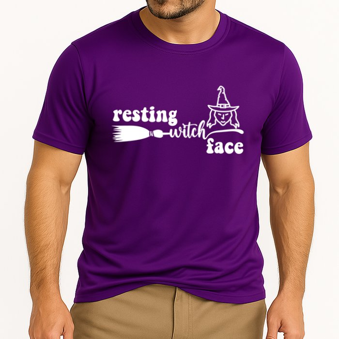 Resting Witch Face Funny Halloween Cooling Performance Crew T-Shirt