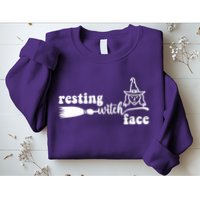 Resting Witch Face Funny Halloween Sweatshirt