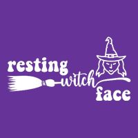 Resting Witch Face Funny Halloween Button