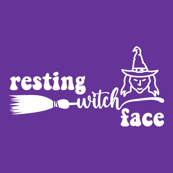 Resting Witch Face Funny Halloween Button