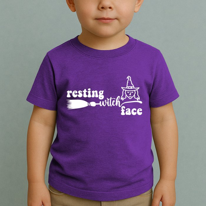 Resting Witch Face Funny Halloween Toddler T-Shirt