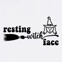 Resting Witch Face Funny Halloween Garment-Dyed Sweatshirt