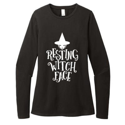 Resting Witch Face Funny Halloween Gift Womens CVC Long Sleeve Shirt