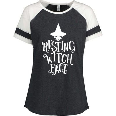 Resting Witch Face Funny Halloween Gift Enza Ladies Jersey Colorblock Tee