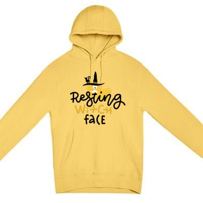 Resting Witch Face Funny Halloween Premium Pullover Hoodie