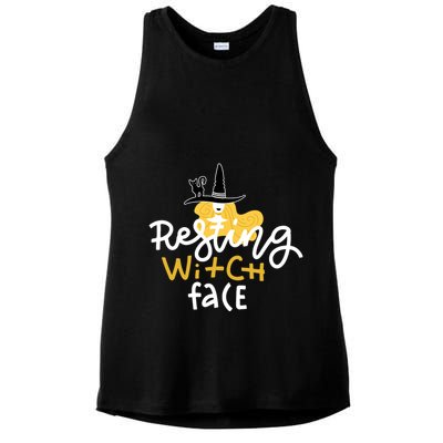 Resting Witch Face Funny Halloween Ladies PosiCharge Tri-Blend Wicking Tank