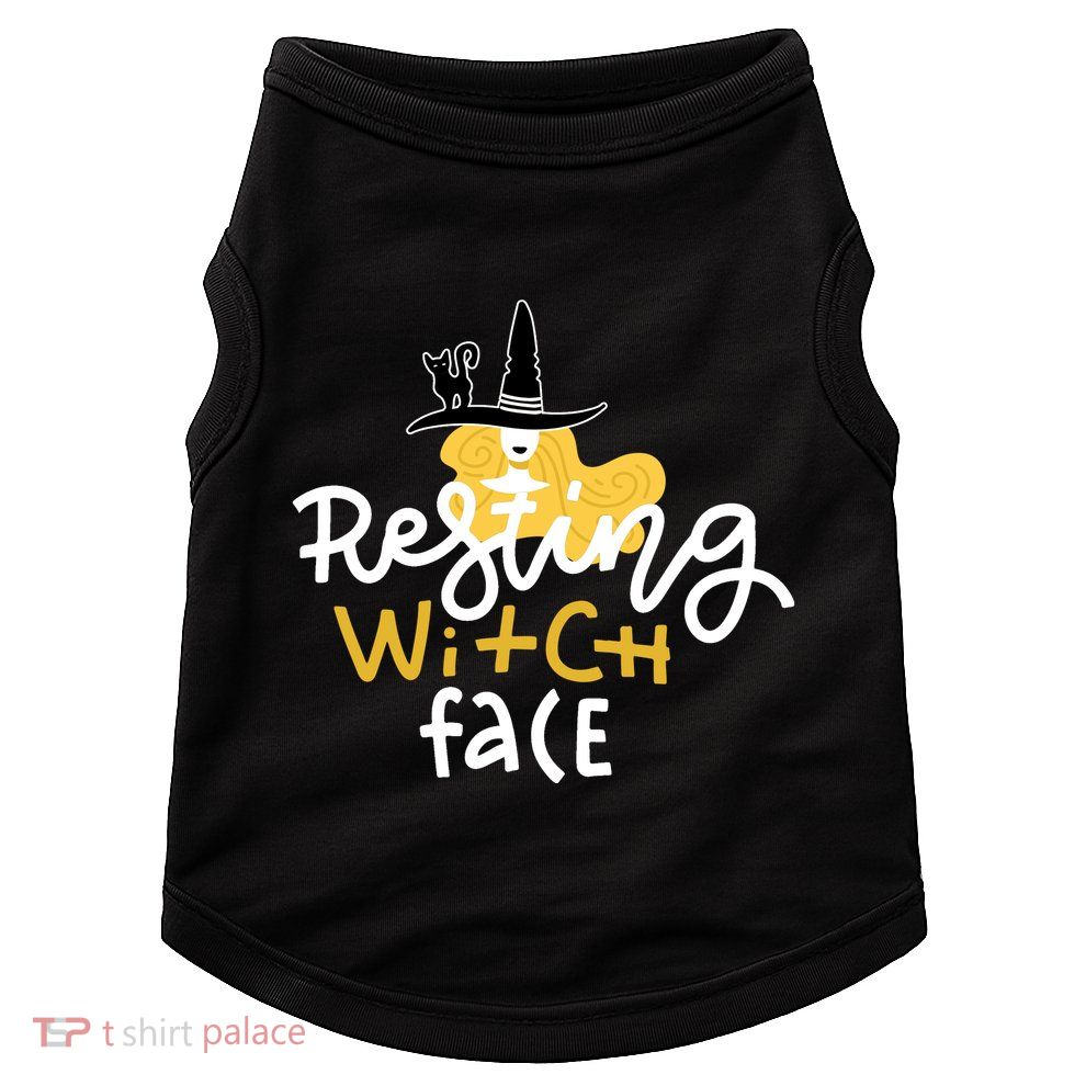 Resting Witch Face Funny Halloween Doggie Tank