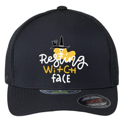 Resting Witch Face Funny Halloween Flexfit Unipanel Trucker Cap