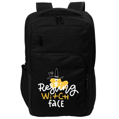 Resting Witch Face Funny Halloween Impact Tech Backpack