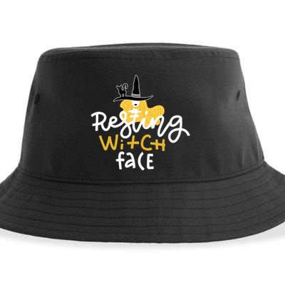 Resting Witch Face Funny Halloween Sustainable Bucket Hat