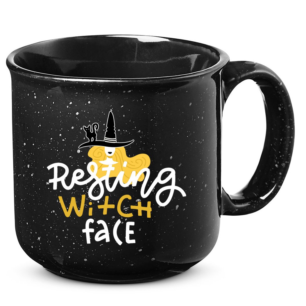 Resting Witch Face Funny Halloween 15oz Campfire Ceramic Mug