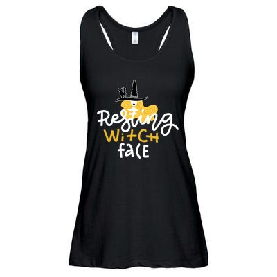 Resting Witch Face Funny Halloween Ladies Essential Flowy Tank
