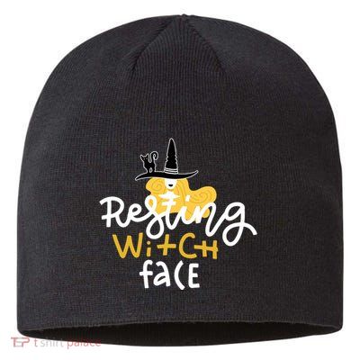 Resting Witch Face Funny Halloween Sustainable Beanie