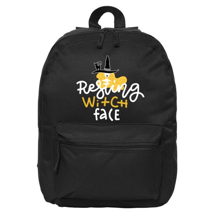 Resting Witch Face Funny Halloween 16 in Basic Backpack